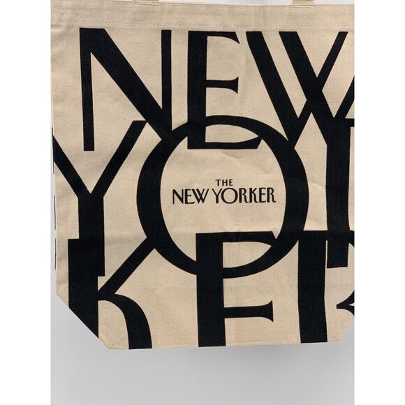 THE NEW YORKER Women's Logo Print Classic Canvas Tote Bag - Picture 5 of 7
